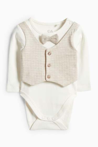 Bebeluși - băieți - Compleu nou-născuți - crem