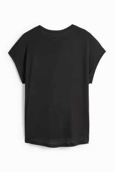 Damen - T-Shirt - Regular Fit - schwarz