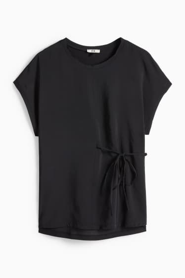 Damen - T-Shirt - Regular Fit - schwarz