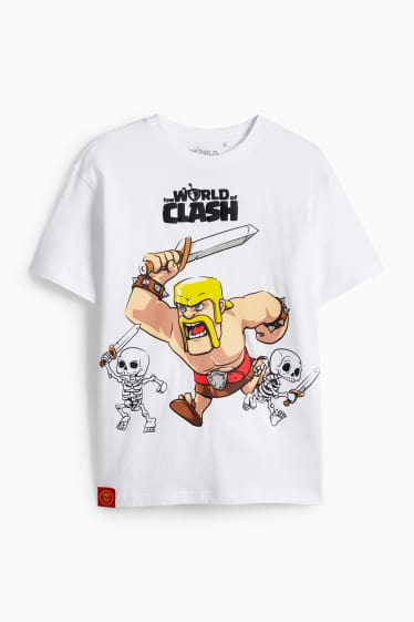 Kinder Jungen - Clash of Clans - Kurzarmshirt - weiss