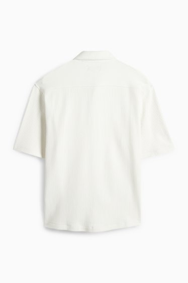 Pánské - Košile - krémově bílá