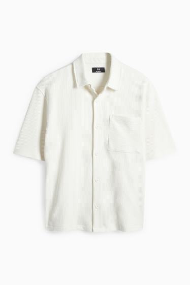 Pánské - Košile - krémově bílá