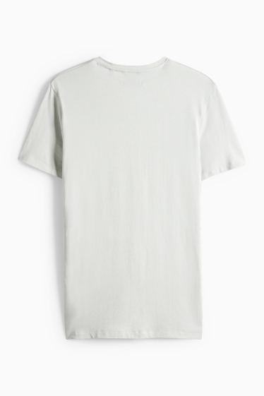 Pánské - Tričko - světle šedá