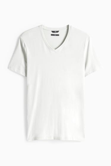 Pánské - Tričko - světle šedá