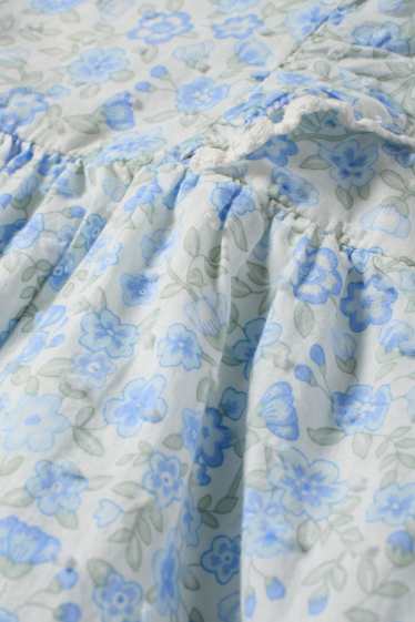 Baby Girls - Floral - baby dress - light blue