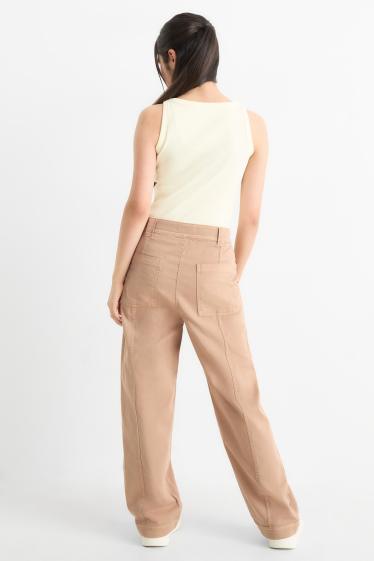 Bambine - Pantaloni di stoffa - marrone chiaro