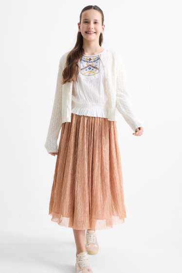 Nena - Faldilla prisada - efecte brillant - de festa - talp