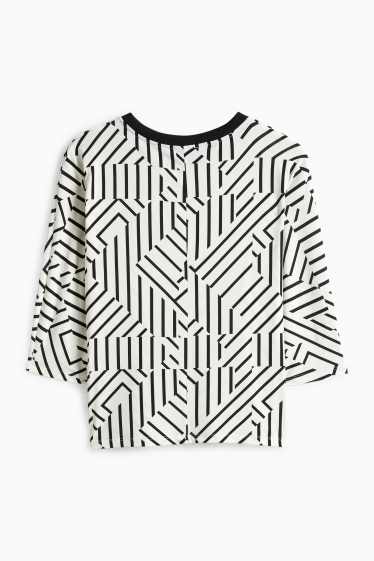 Donna - T-shirt - relaxed fit - fantasia - bianco / nero