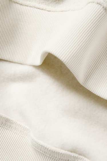 Herren - Sweatshirt - strukturiert - cremefarben