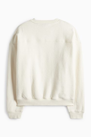 Herren - Sweatshirt - strukturiert - cremefarben