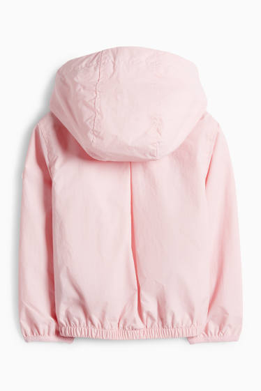Kinder Mädchen - Jacke mit Kapuze - wasserabweisend - rosa