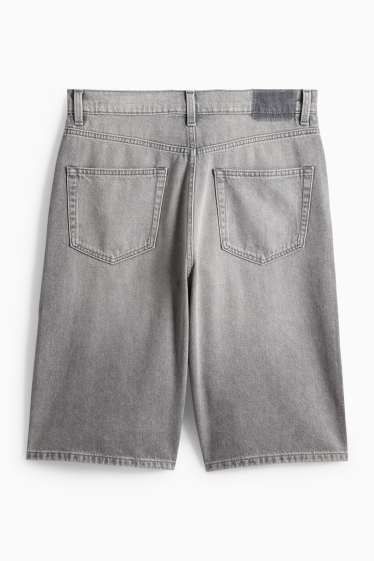 Heren - Bermuda van spijkerstof - grijs