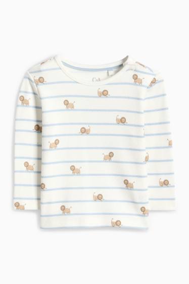 Miminka - chlapci - Lev - outfit pro miminka - 3dílný - bílá/modrá