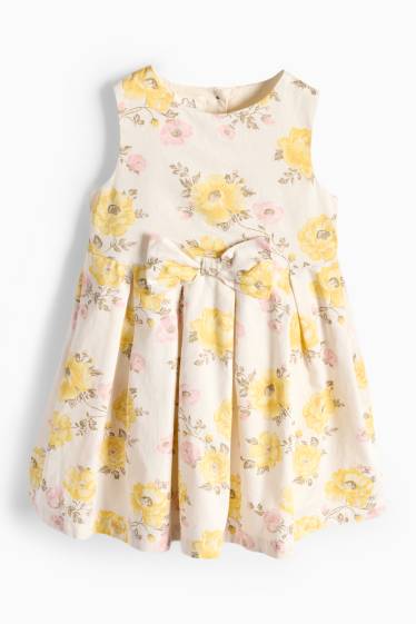 Nadó nena - Floretes - conjunt per a nadó - 2 peces - festiu - blanc/groc