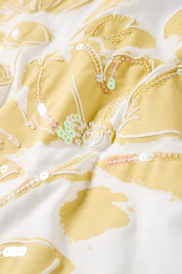 Donna - T-shirt - regular fit - effetto brillante - bianco