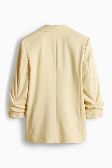 Femmes - Blazer de bureau - regular fit - jaune clair