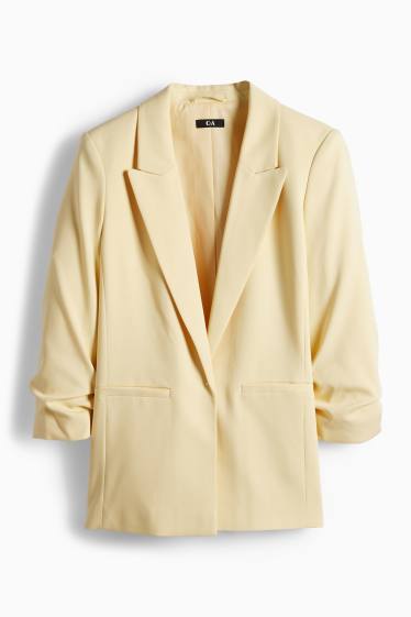 Femmes - Blazer de bureau - regular fit - jaune clair