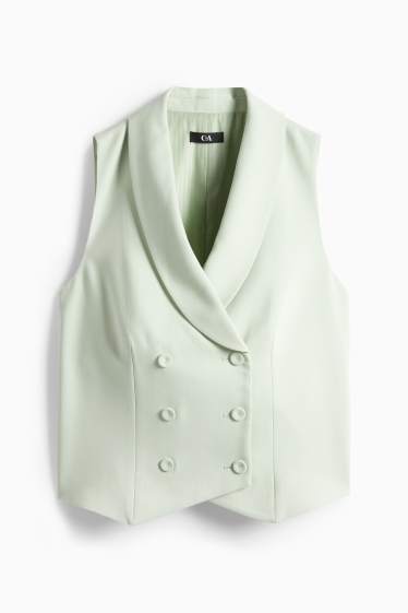 Women - Business waistcoat - fitted - mint green
