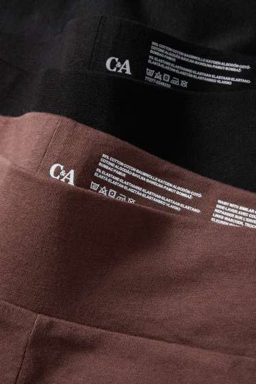 Femmes - Lot de 2 - leggings capri - marron