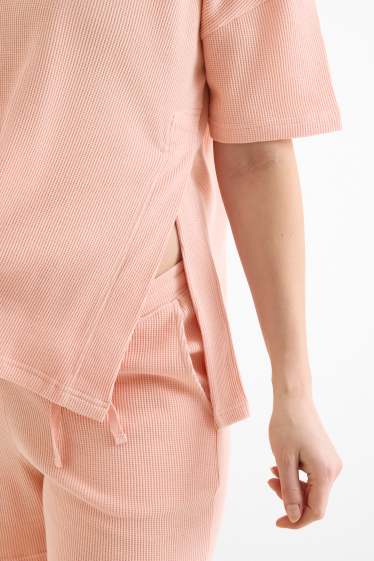 Femmes - Pyjashort d’allaitement - corail