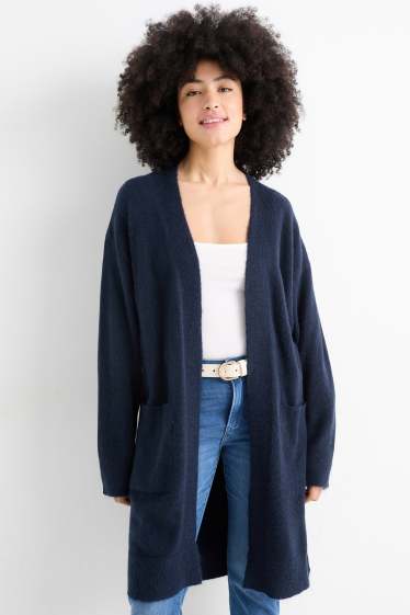 Women - Long cardigan - dark blue