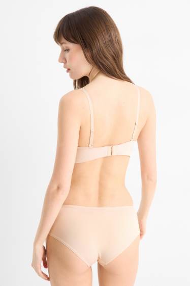 Women - Multiway bra - BALCONETTE - padded - LYCRA® - light rose