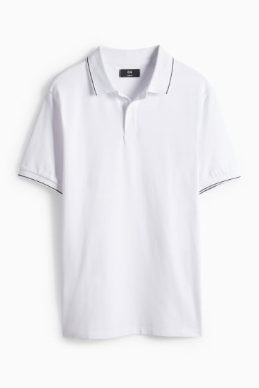 Hommes - Polo - slim fit - blanc