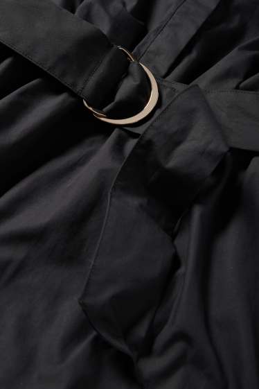 Dona - Vestit fit & flare amb cinturó - negre