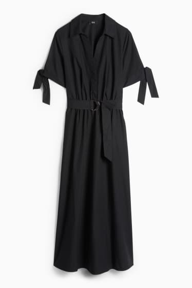 Dona - Vestit fit & flare amb cinturó - negre