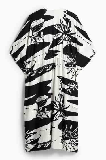 Women - Kimono - patterned - black / white