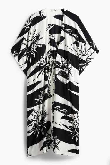 Women - Kimono - patterned - black / white