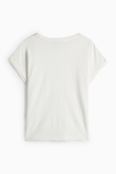 Damen - T-Shirt - Regular Fit - weiß