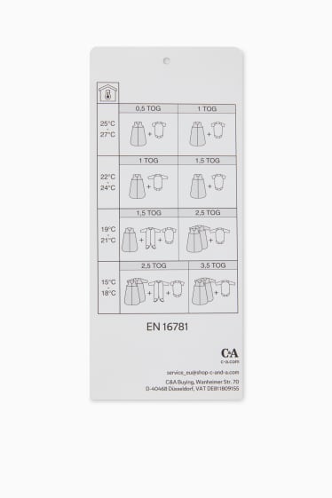 Baby Buben - Wildtiere - Baby-Schlafsack - 18-36 Monate - weiß