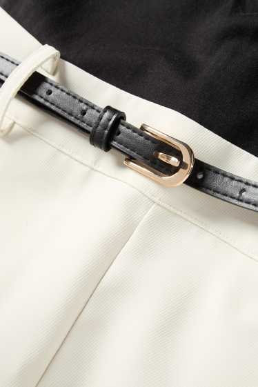 Donna - Tuta con cintura - nero / beige