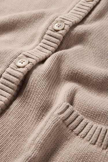 Damen - Strickjacke - hellbraun