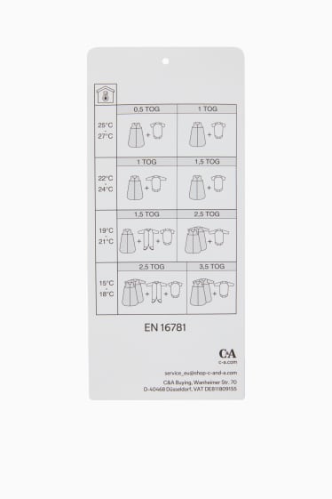Neonate - Animali selvatici - sacco nanna neonati - 6-18 mesi - bianco