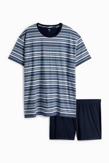 Hommes - Pyjashort - bleu foncé