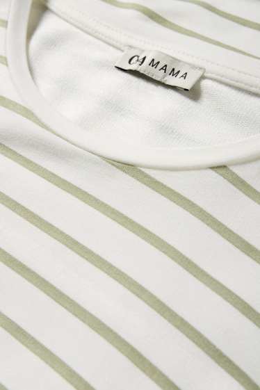 Damen - Still-T-Shirt - gestreift - weiß / grün