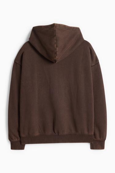 Herren - Oversized-Hoodie - dunkelbraun