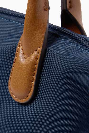 Damen - Kleiner Shopper mit abnehmbarem Taschengurt - dunkelblau