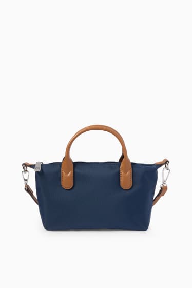 Damen - Kleiner Shopper mit abnehmbarem Taschengurt - dunkelblau