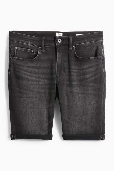 Men - Denim shorts - Flex jog denim - LYCRA® - black
