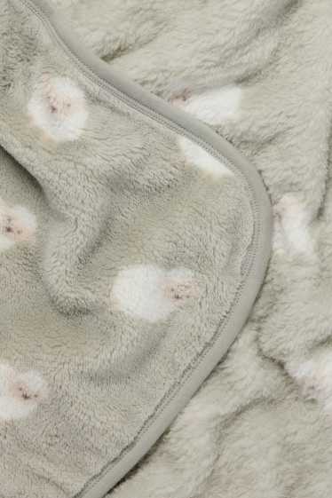 Baby Jungen - Schäfchen - Baby-Decke - 100 x 85 cm - hellgrün