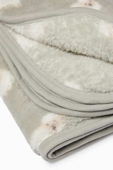 Baby Jungen - Schäfchen - Baby-Decke - 100 x 85 cm - hellgrün