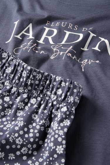 Dámské - Letní pyžamo - tmavomodrá