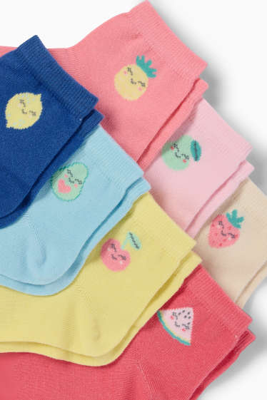 Copii - Fete - Multipack 7 perechi - Kawaii - șosete sub gleznă cu motive - multicolor