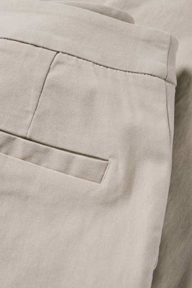 Dona - Pantalons capri - mid waist - slim fit - beix