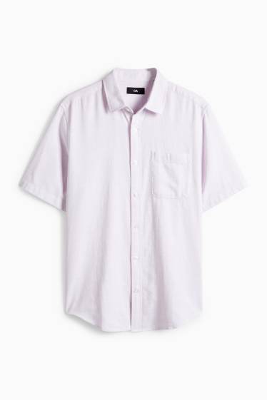 Heren - Overhemd - regular fit - kent - roze