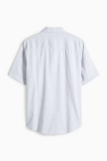 Heren - Overhemd - regular fit - kent - lichtblauw