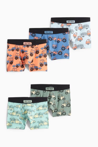 Children Boys - Multipack of 5 - vehicles - boxer shorts - light green